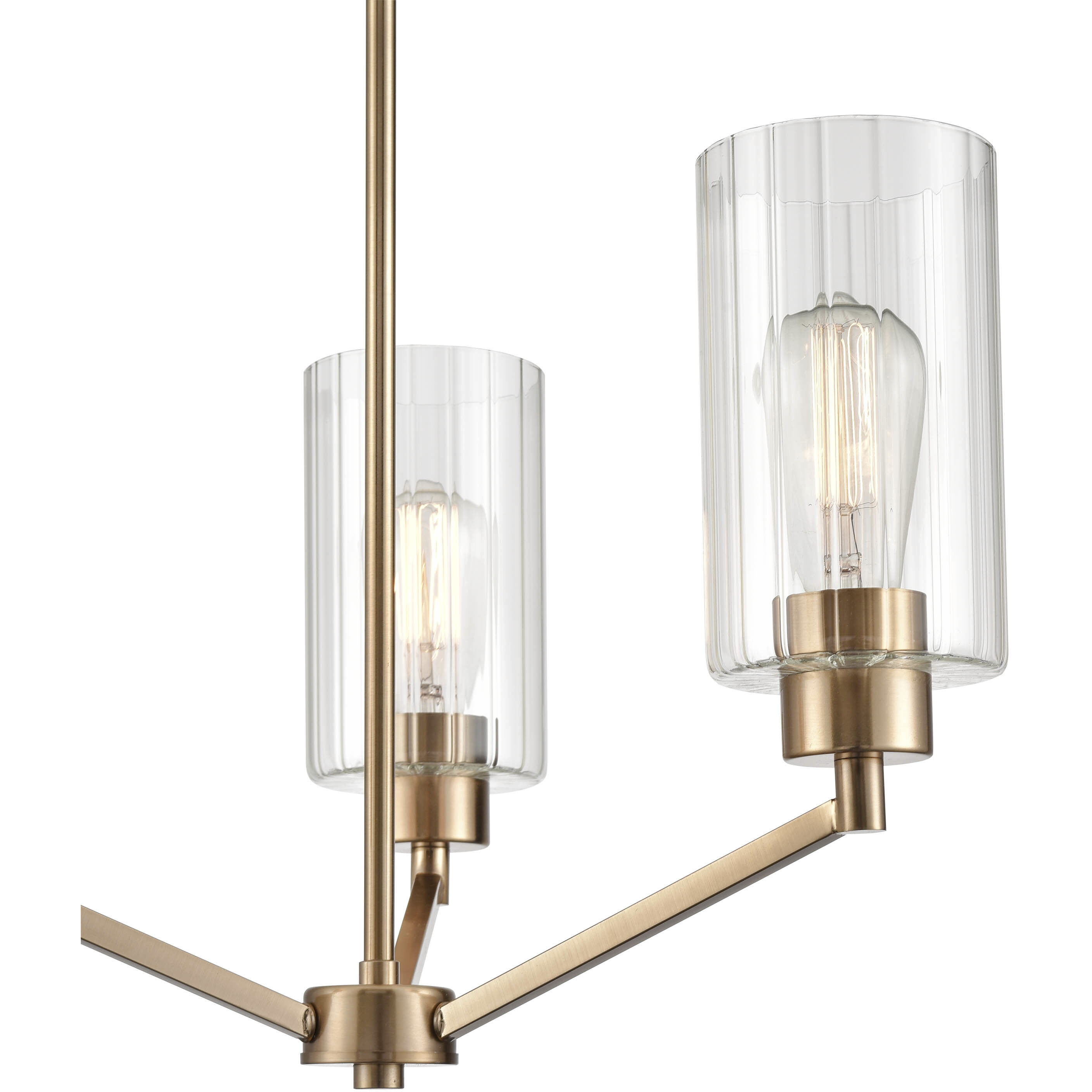 Beverlly 3 Light 21 inch Modern Gold Chandelier Ceiling Light